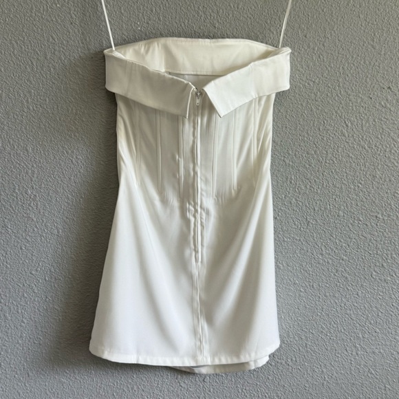 With Jean Chloe White Corset‎ Mini Dress Size XS White - Picture 3 of 5